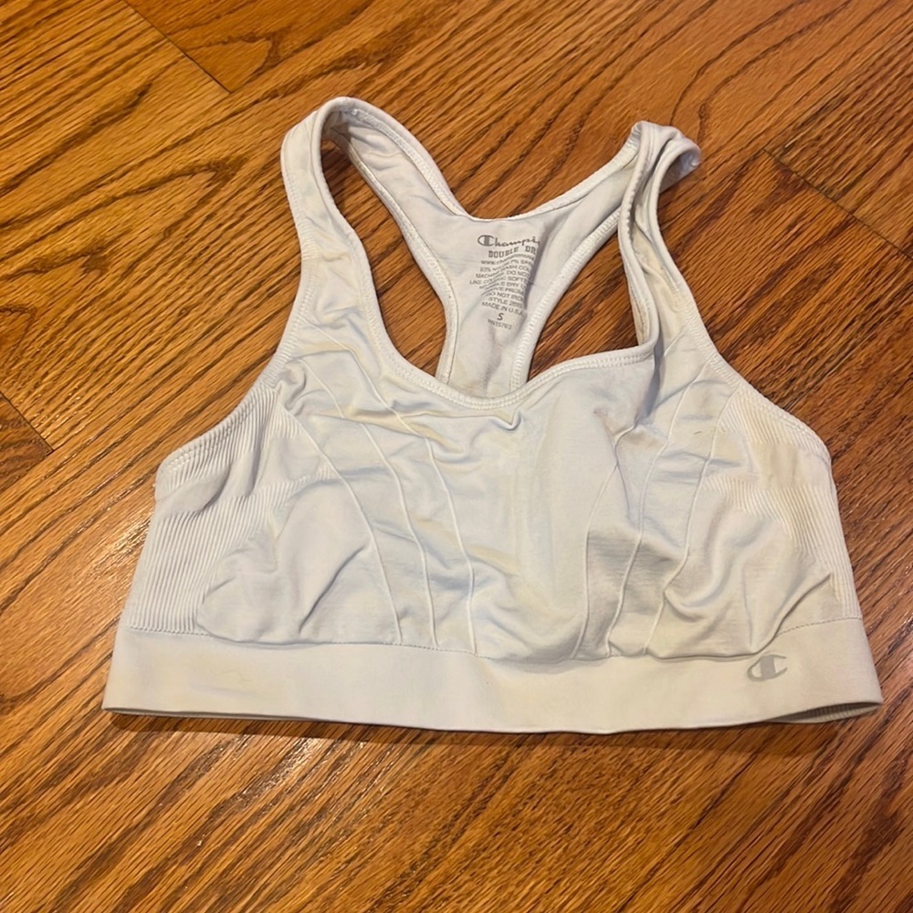Champion Double Dry Womanโs Grey Sports Bra Size S